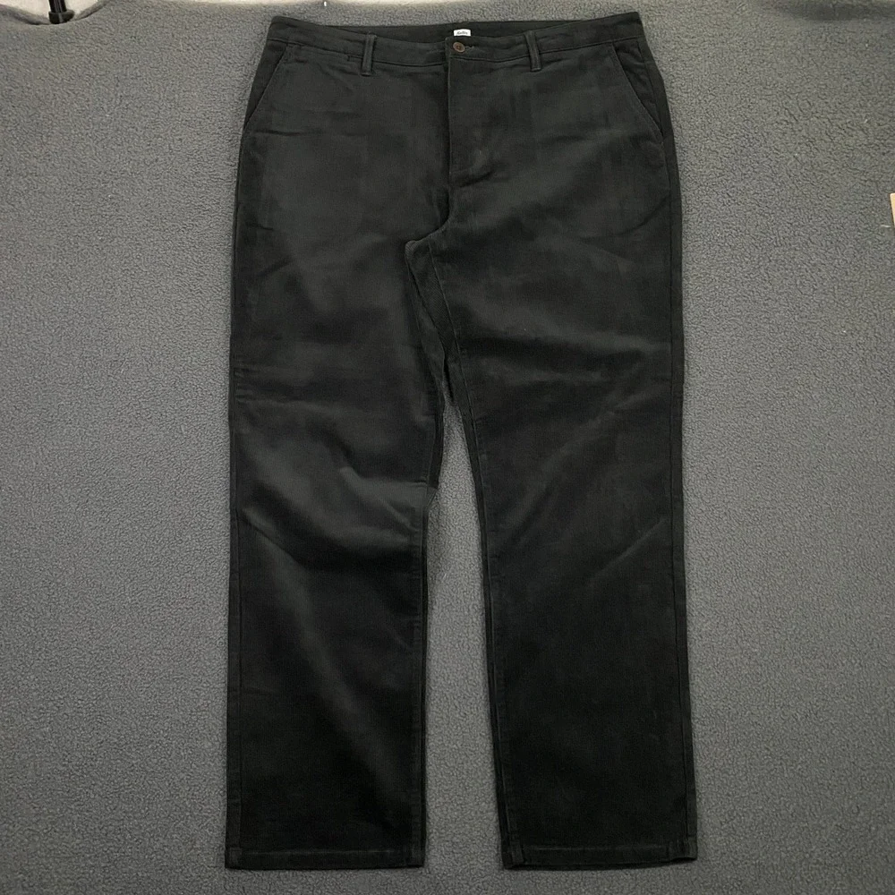 Katin Corey Corduroy Pant Mens 40x32 Slim Straight Chino Black NEW